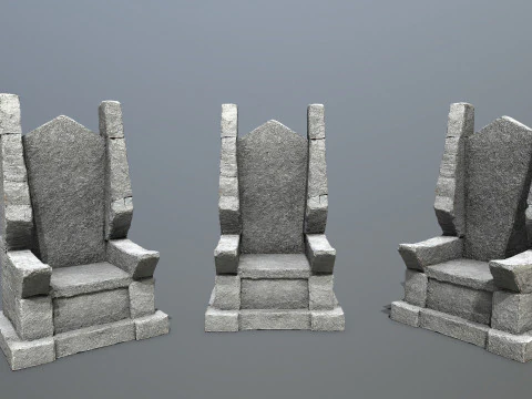 Stenen troon 3D Model