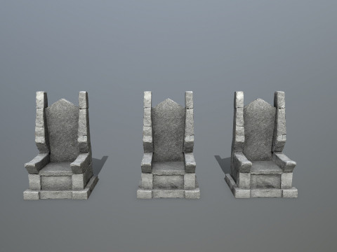Stone Throne 3D Модель