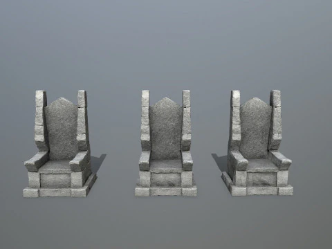Stone Throne 3D Model