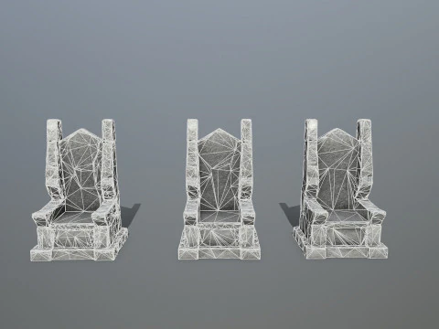 Stone Throne 3D Model