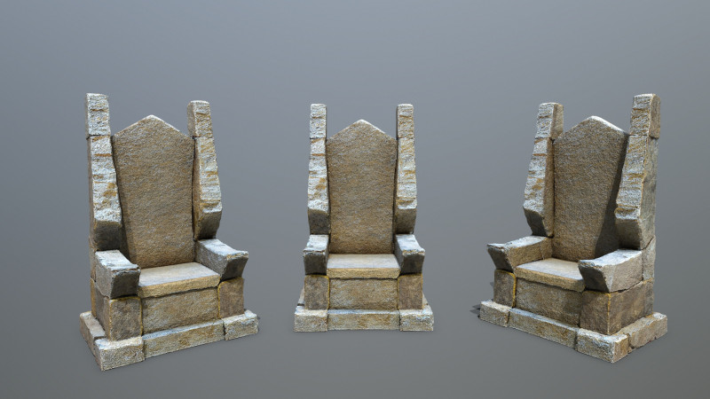 Stone Throne 3D मॉडल .c4d .max .obj .3ds .fbx .stl .blend 