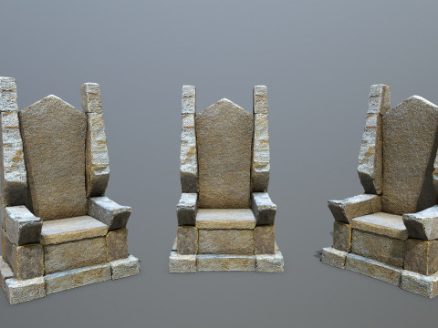 Stone Throne 3D Model
