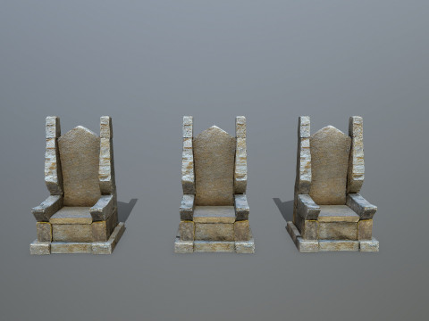 Stone Throne 3D मॉडल