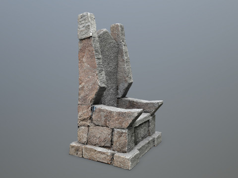 Stone Throne Model 3D