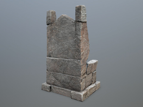 Stone Throne Model 3D
