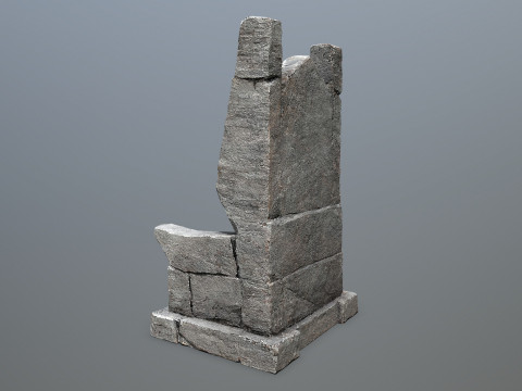 Stone Throne Model 3D