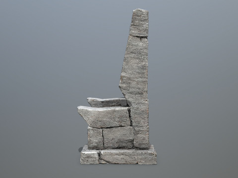 Stone Throne Model 3D