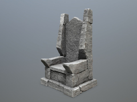 Stone Throne Model 3D
