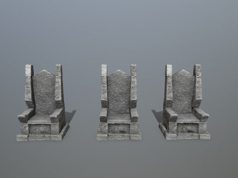 Stone Throne Model 3D
