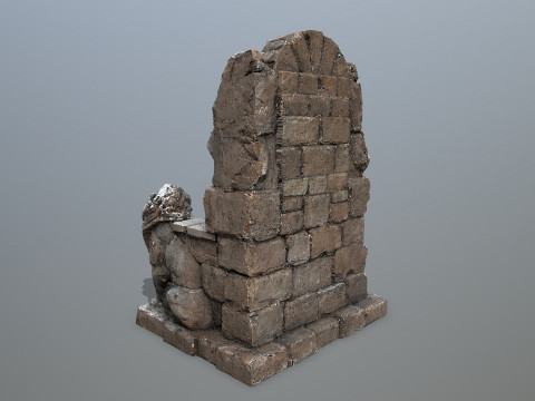 Lion Stone Throne 3D 模型