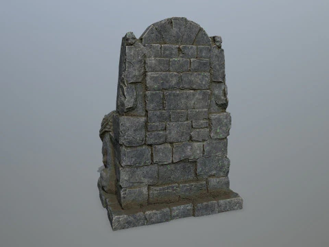 Lion Stone Throne 3D Model