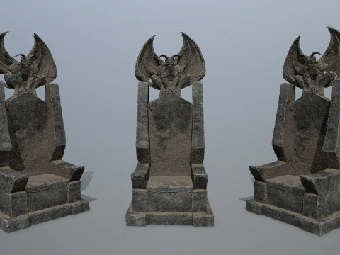 Trono di pietra del diavolo Modello 3D