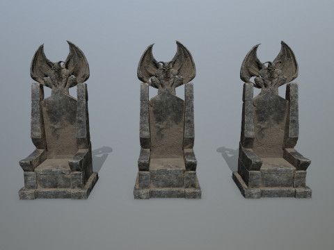 Devil StoneThrone 3D Model