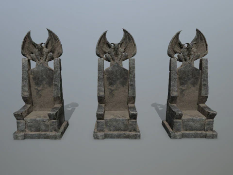 Devil StoneThrone 3D Model