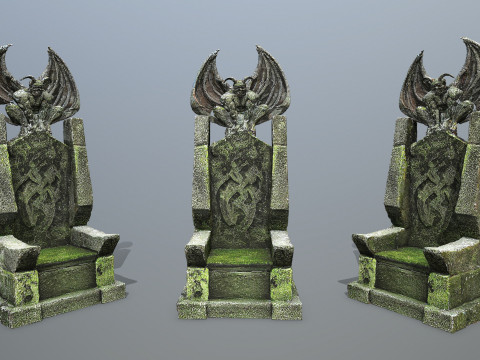 Devil Stone Throne 3D Model