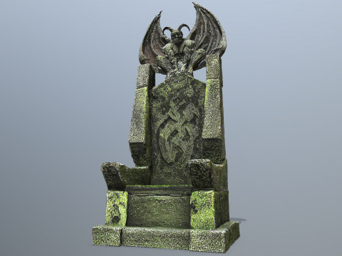 Devil Stone Throne Modelo 3D