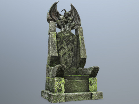 Devil Stone Throne Modelo 3D