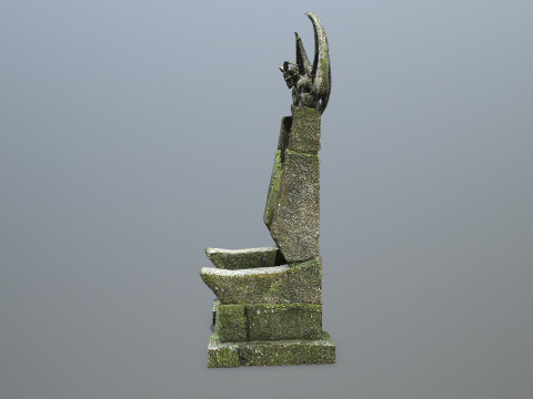 Devil Stone Throne Modelo 3D