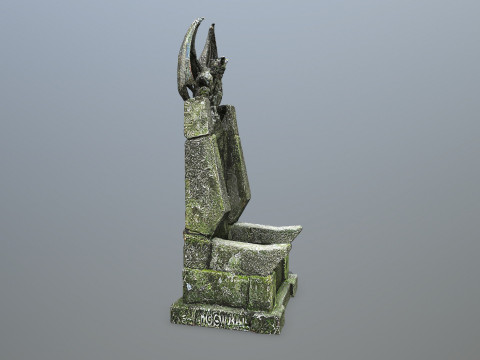 Devil Stone Throne Modelo 3D