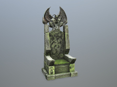 Devil Stone Throne Modelo 3D
