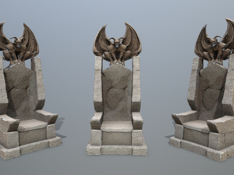 Devil Stone Throne 3D Model