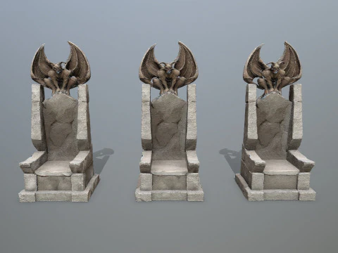 Devil Stone Throne 3D Model