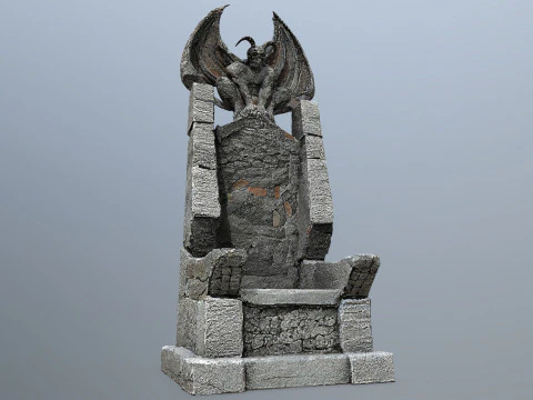 Devil Stone Throne 3D Model