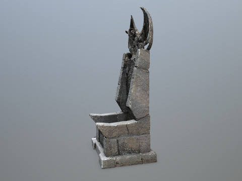 Devil Stone Throne Modelo 3D