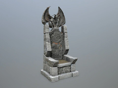 Devil Stone Throne 3D Model