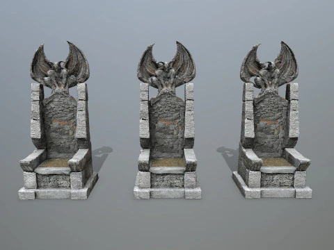 Devil Stone Throne 3D Model