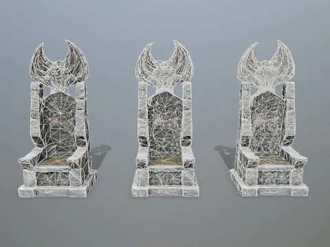 Devil Stone Throne 3D Model