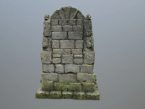 Lion Stone Throne 3D Model