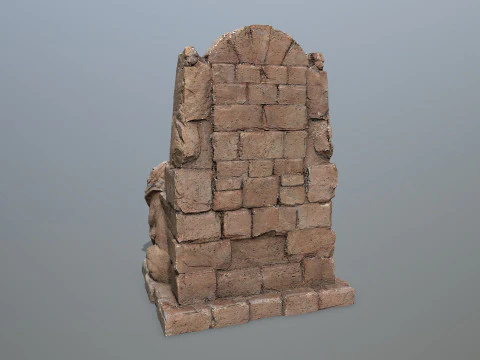 Lion Stone Throne 3D Model