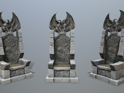 Devil Stone Throne 3D Model