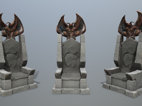 Devil Stone Throne 3D Model
