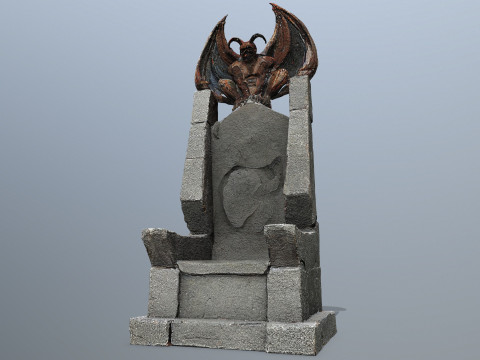 Devil Stone Throne 3D Model