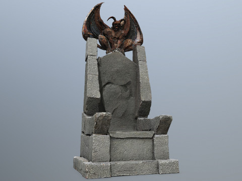 Devil Stone Throne 3D Model