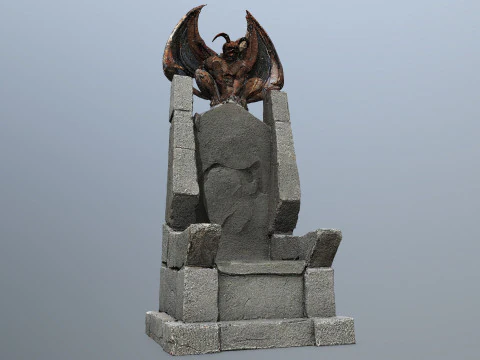 Devil Stone Throne 3D Model