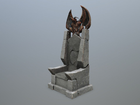 Devil Stone Throne 3D Model