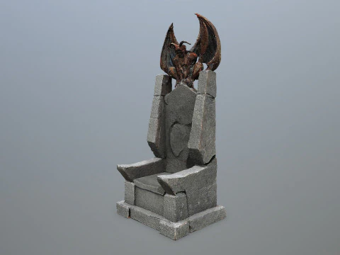 Devil Stone Throne 3D Model