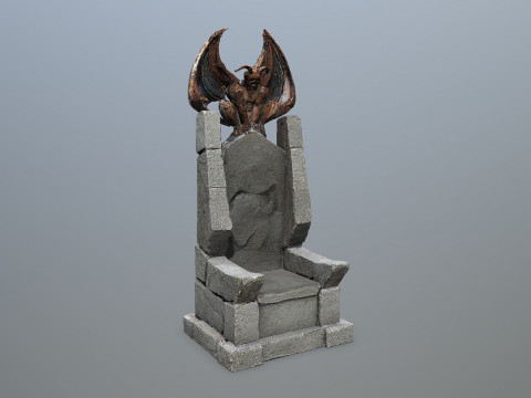 Devil Stone Throne 3D Model