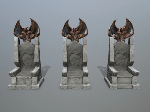 Devil Stone Throne 3D Model