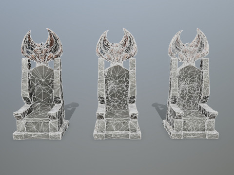 Devil Stone Throne 3D Model
