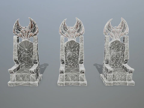 Devil Stone Throne 3D Model
