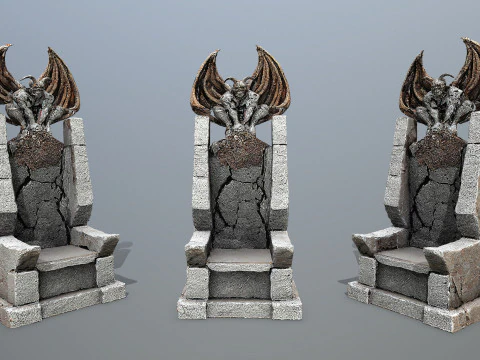 Devil Stone Throne 3D Model
