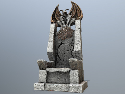 Devil Stone Throne 3D Model