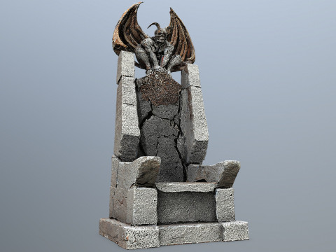 Devil Stone Throne 3D Model