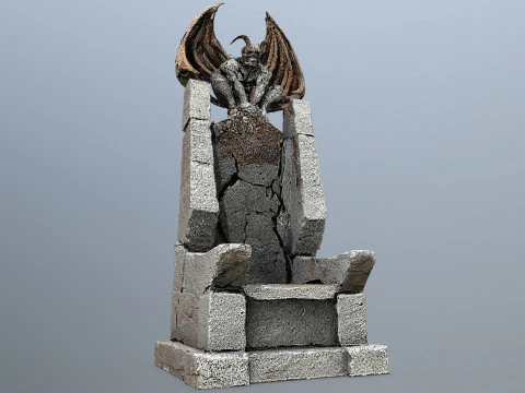 Devil Stone Throne 3D Model