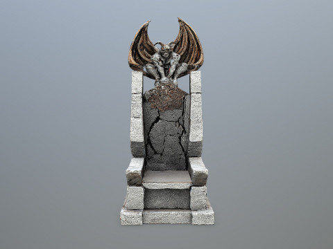 Devil Stone Throne 3D Model