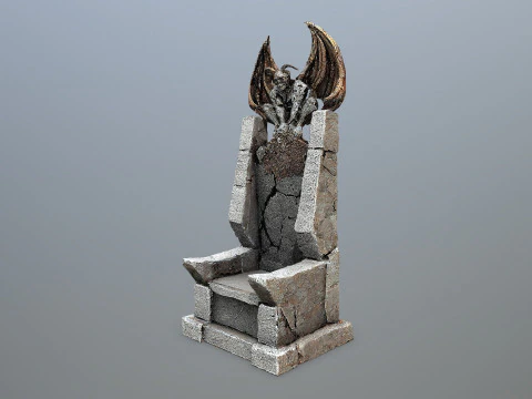 Devil Stone Throne 3D Model